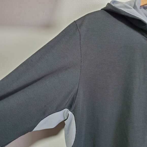 THE NORTH FACE Reactor Hoodie LS Shirt Top Lightweight Mid-Layer Grey Mens Large - Picture 4 of 14